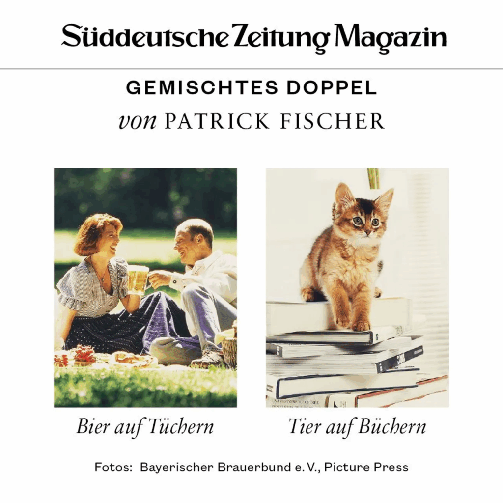 Bier auf Tüchern …